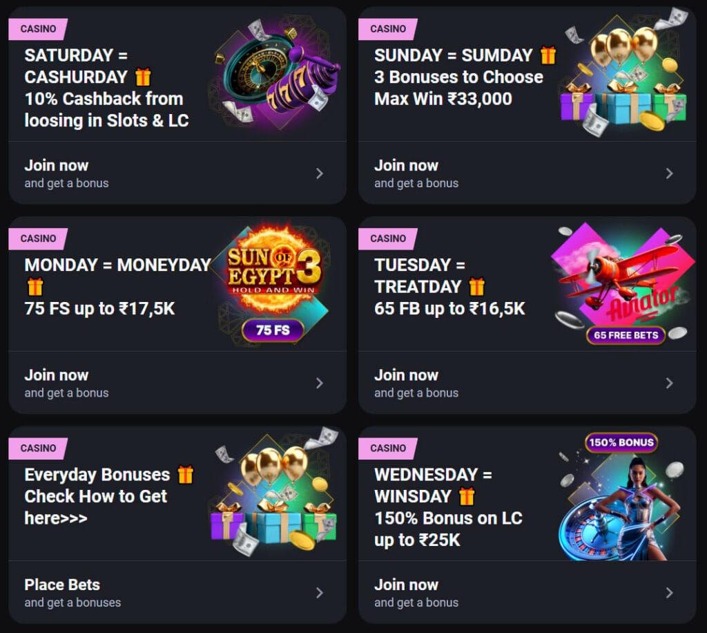 bonuses glassi casino